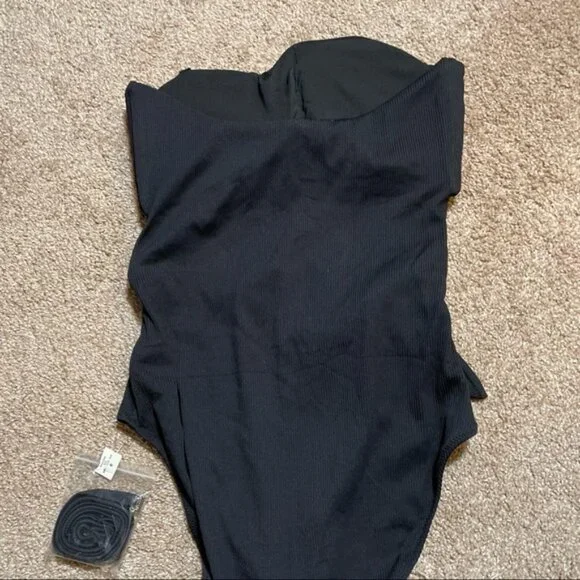 Aerie Ribbed Wrap Strapless One Piece Swimsuit - Picture 9 of 15